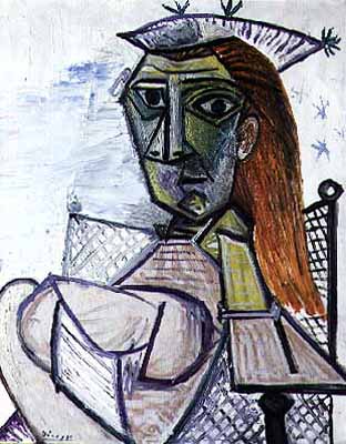 Picasso Woman sitting in an armchair 1941